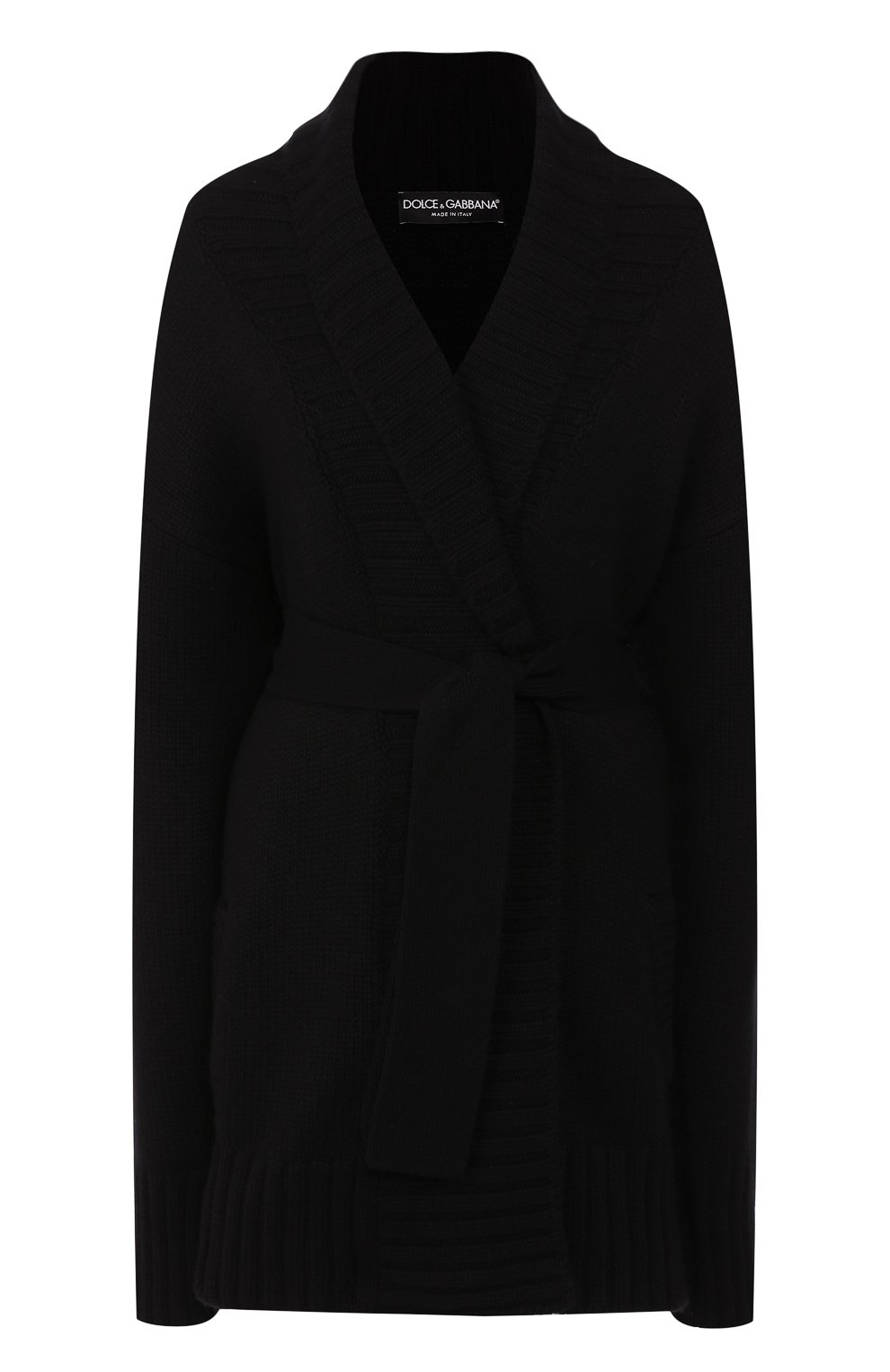 Кашемировый кардиган DOLCE & GABBANA черного цвета по цене 267500 руб., арт. FX502T/JAWPV, фото 1 Кашемировый кардиган DOLCE & GABBANA, арт. FX502T/JAWPV, фото 1