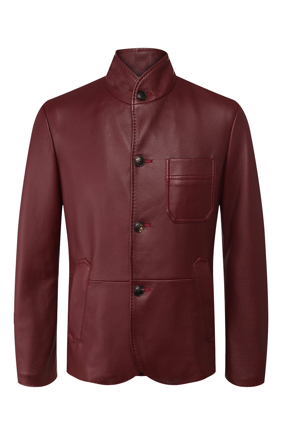 Кожаная куртка PAL ZILERI бордового цвета по цене 299500 руб., арт. P32PS747---B2182, фото 1 Кожаная куртка PAL ZILERI, арт. P32PS747---B2182, фото 1