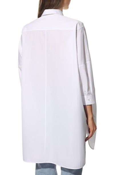 Хлопковая рубашка JIL SANDER белого цвета по цене 79100 руб., арт. JSXU600605-WU245500, фото 4 Хлопковая рубашка JIL SANDER, арт. JSXU600605-WU245500, фото 4