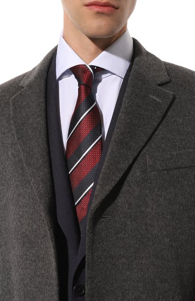 Шелковый галстук ZEGNA красного цвета по цене 27000 руб., арт. Z5W09TA5/1P8614, фото 2 Шелковый галстук ZEGNA, арт. Z5W09TA5/1P8614, фото 2