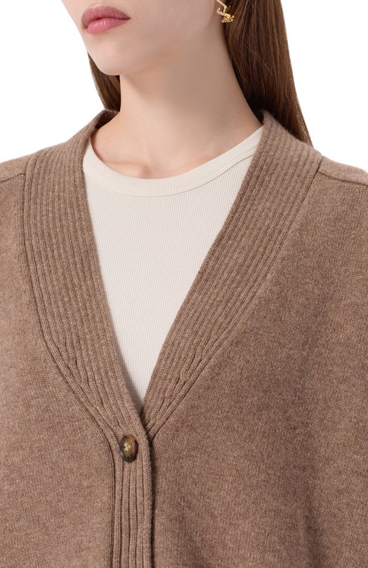 Кашемировый кардиган Loulou de Saison KAIA LDS Бежевый  KAIA LDS Фото 5