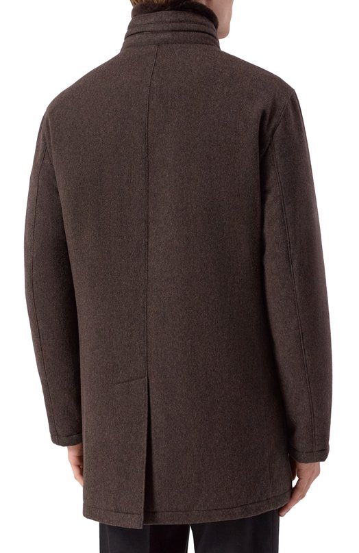Куртка с воротником из бобра Andrea Campagna M0D/C0NN0R/052592GQ_SET Коричневый  M0D/C0NN0R/052592GQ_SET Фото 4