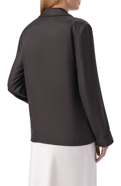 Шелковая рубашка MVST темно-коричневого цвета по цене 165500 руб., арт. M26.2PW.B017/F138, фото 4 Шелковая рубашка MVST, арт. M26.2PW.B017/F138, фото 4