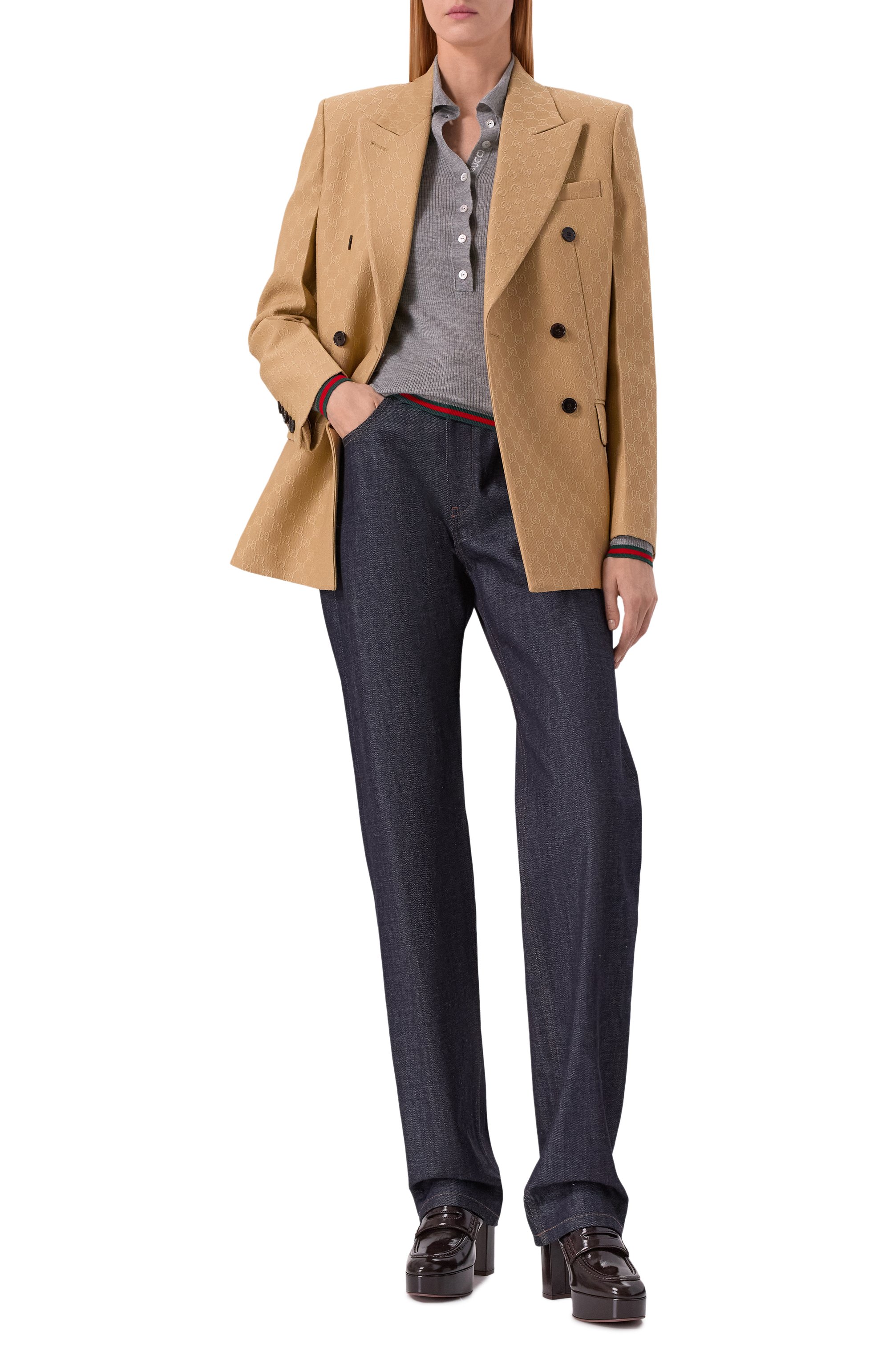 Поло из кашемира и шелка GUCCI, арт. 810315/XKD8J, фото 2