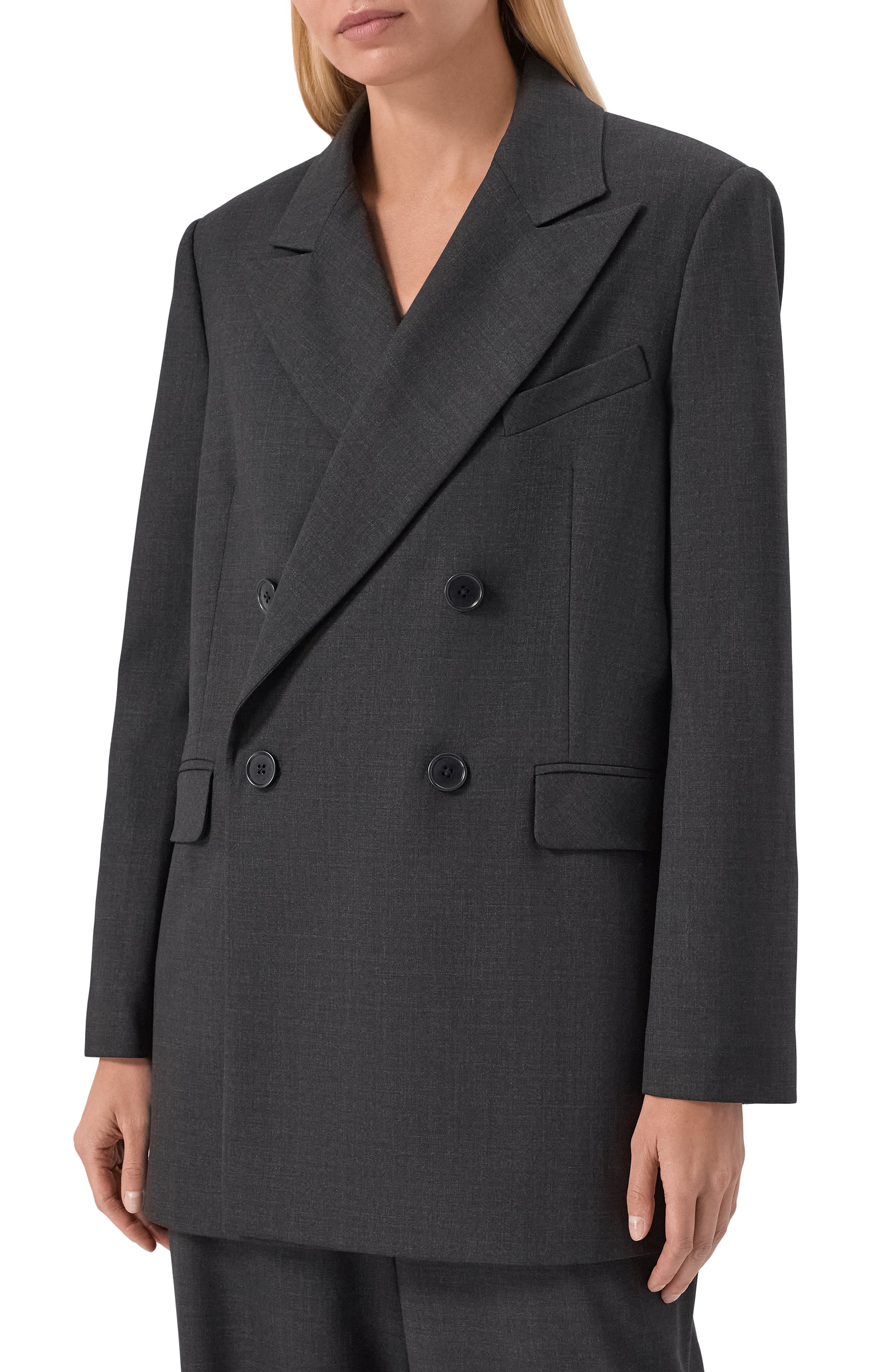 Шерстяной жакет DICE KAYEK серого цвета по цене 164000 руб., арт. FW25V517 MCL ANTHRACITE, фото 3 Шерстяной жакет DICE KAYEK, арт. FW25V517 MCL ANTHRACITE, фото 3