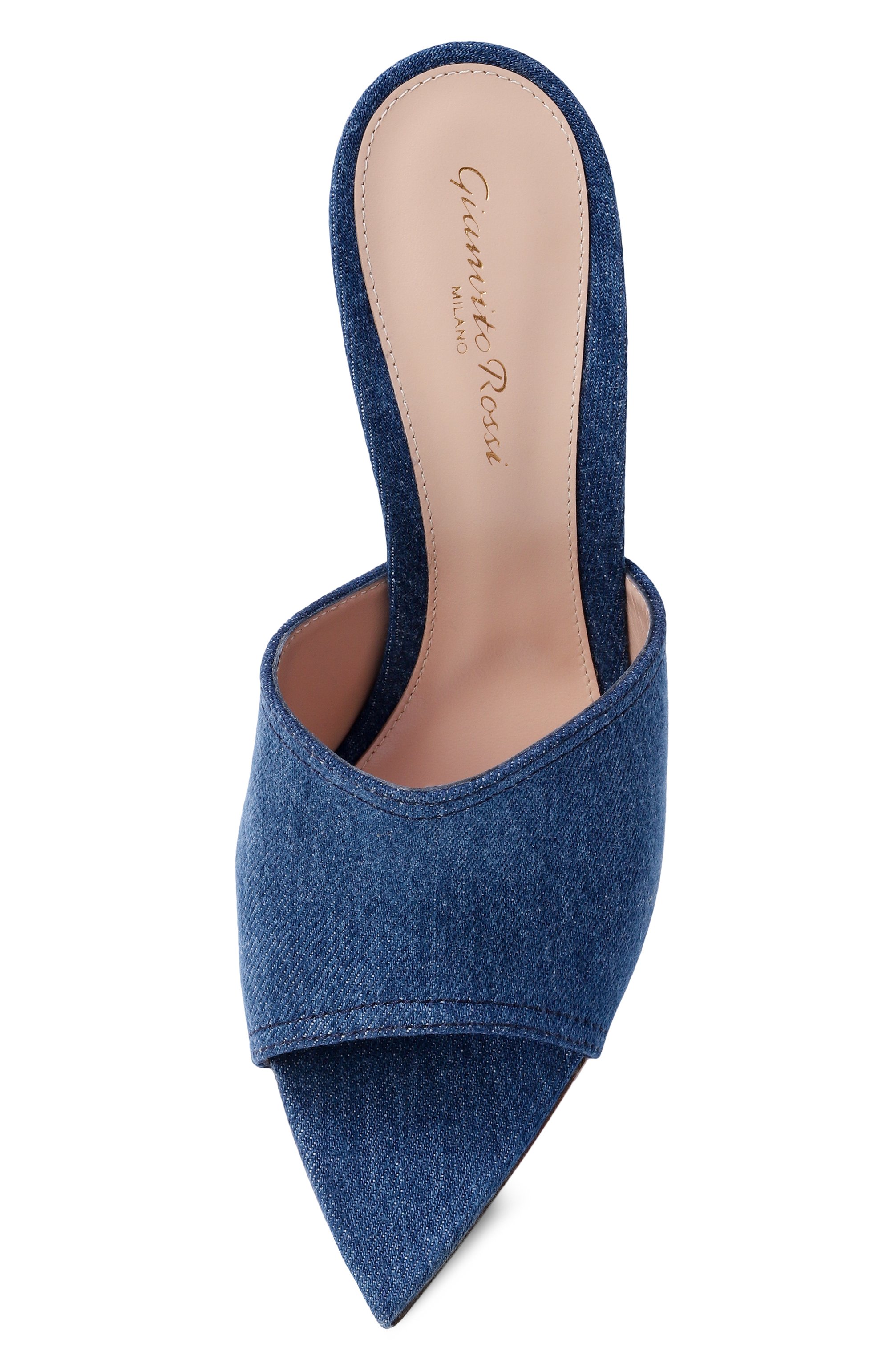 Текстильные мюли GIANVITO ROSSI, арт. G10042.85RIC.DEMMIDB, фото 6