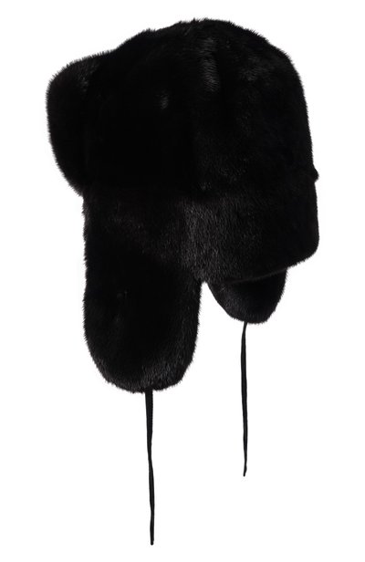 Меховая шапка-ушанка из норки MVST, арт. МН11MINK BLACK GLAMA, фото 2
