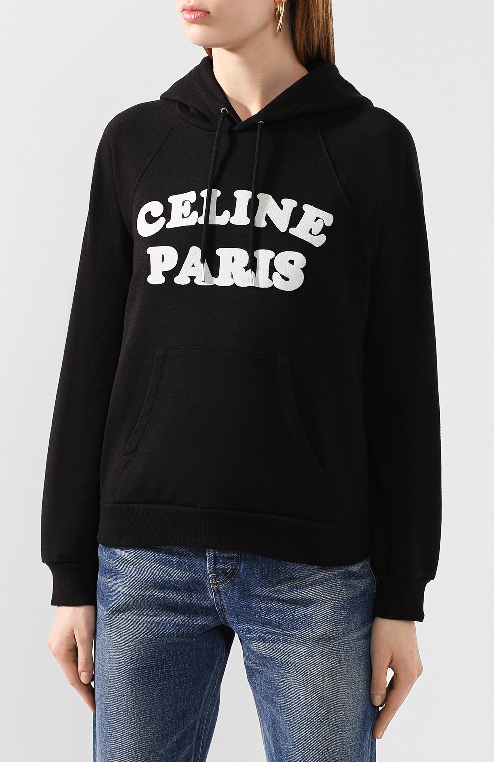 Хлопковое худи CELINE, арт. 2Y147607F, фото 3