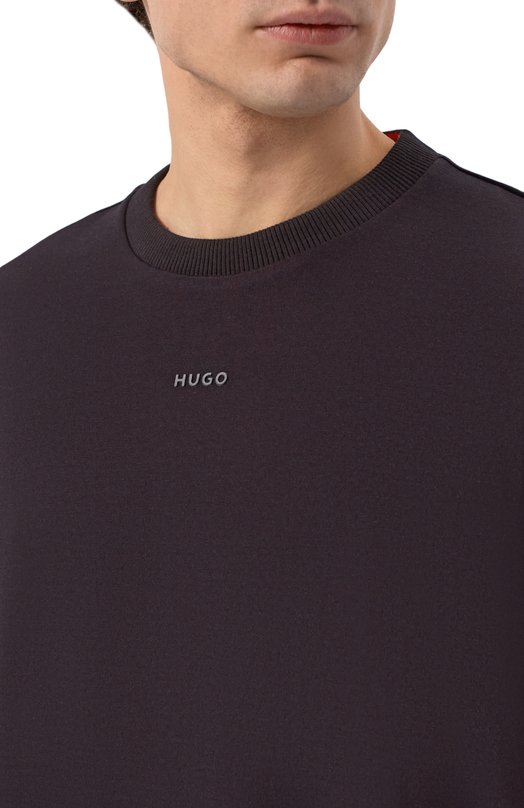 Хлопковая футболка HUGO 50554468 Чёрный  50554468 Фото 5