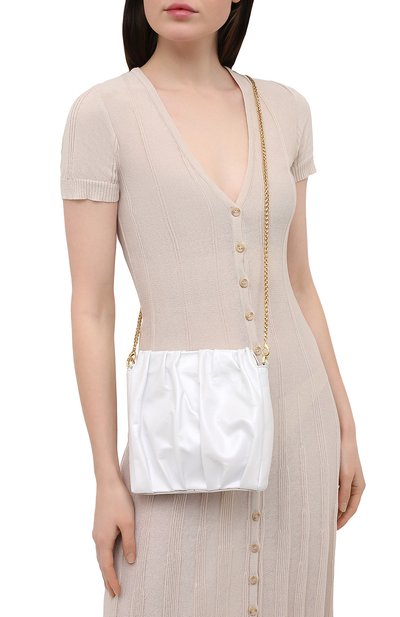 Сумка vague ELLEME белого цвета по цене 37150 руб., арт. SQUARE/VAGUE PEARL LEATHER, фото 2 Сумка vague ELLEME, арт. SQUARE/VAGUE PEARL LEATHER, фото 2