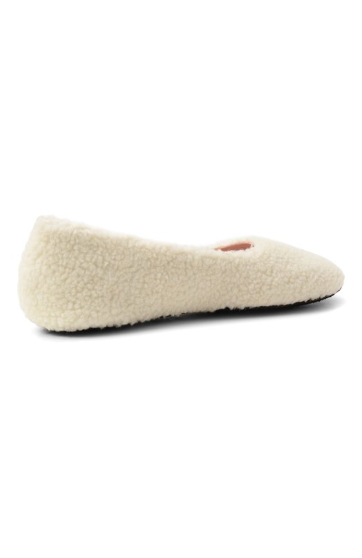 Меховые домашние туфли из овчины Homers At Home 21609/B0RREGUIT019 Кремовый  21609/B0RREGUIT019 Фото 5