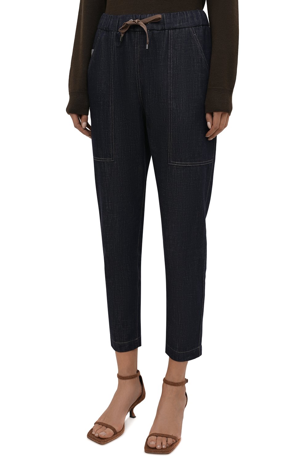 Джинсы BRUNELLO CUCINELLI темно-синего цвета по цене 99750 руб., арт. M0F28P5713, фото 3 Джинсы BRUNELLO CUCINELLI, арт. M0F28P5713, фото 3