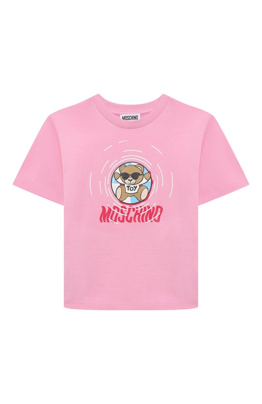 

Хлопковая футболка Moschino, Розовый