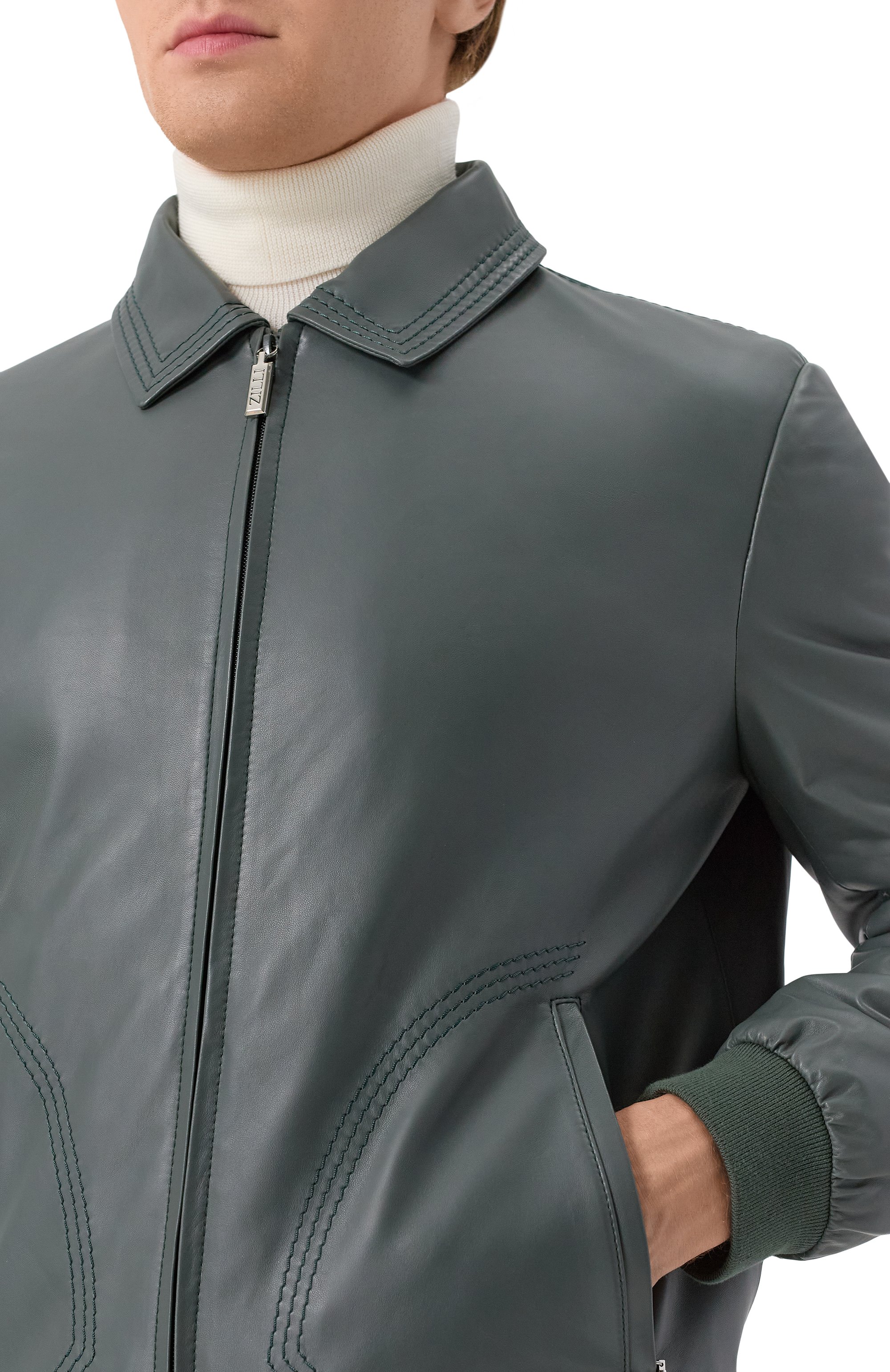 Кожаный бомбер ZILLI, арт. A0RYH1M1005VTSU00, фото 5