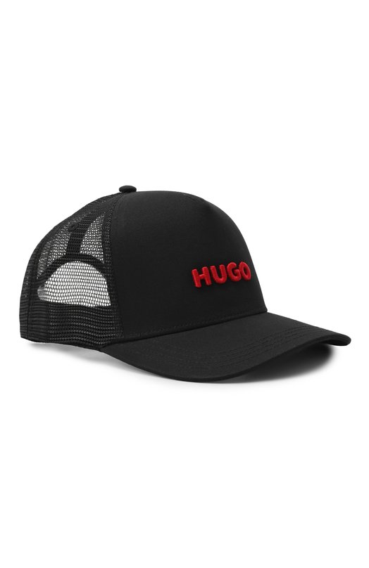 Хлопковая бейсболка HUGO 50535942 Чёрный 50535942
