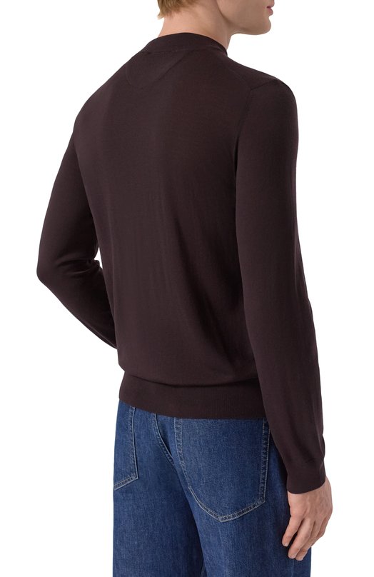 Шерстяной джемпер Zilli KHMN01M0202VLIP00 Коричневый  KHMN01M0202VLIP00 Фото 4