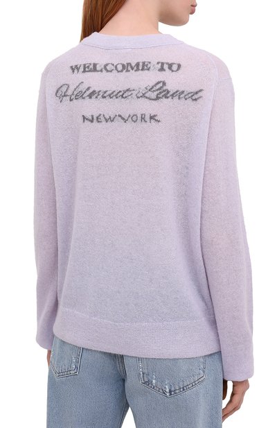 Шерстяной пуловер HELMUT LANG сиреневого цвета по цене 38300 руб., арт. K06HW710, фото 4 Шерстяной пуловер HELMUT LANG, арт. K06HW710, фото 4