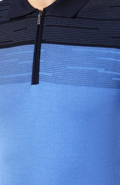 Поло из смеси шелка и хлопка ZILLI, арт. MBT-PZ112-BIC01/MC02, фото 5