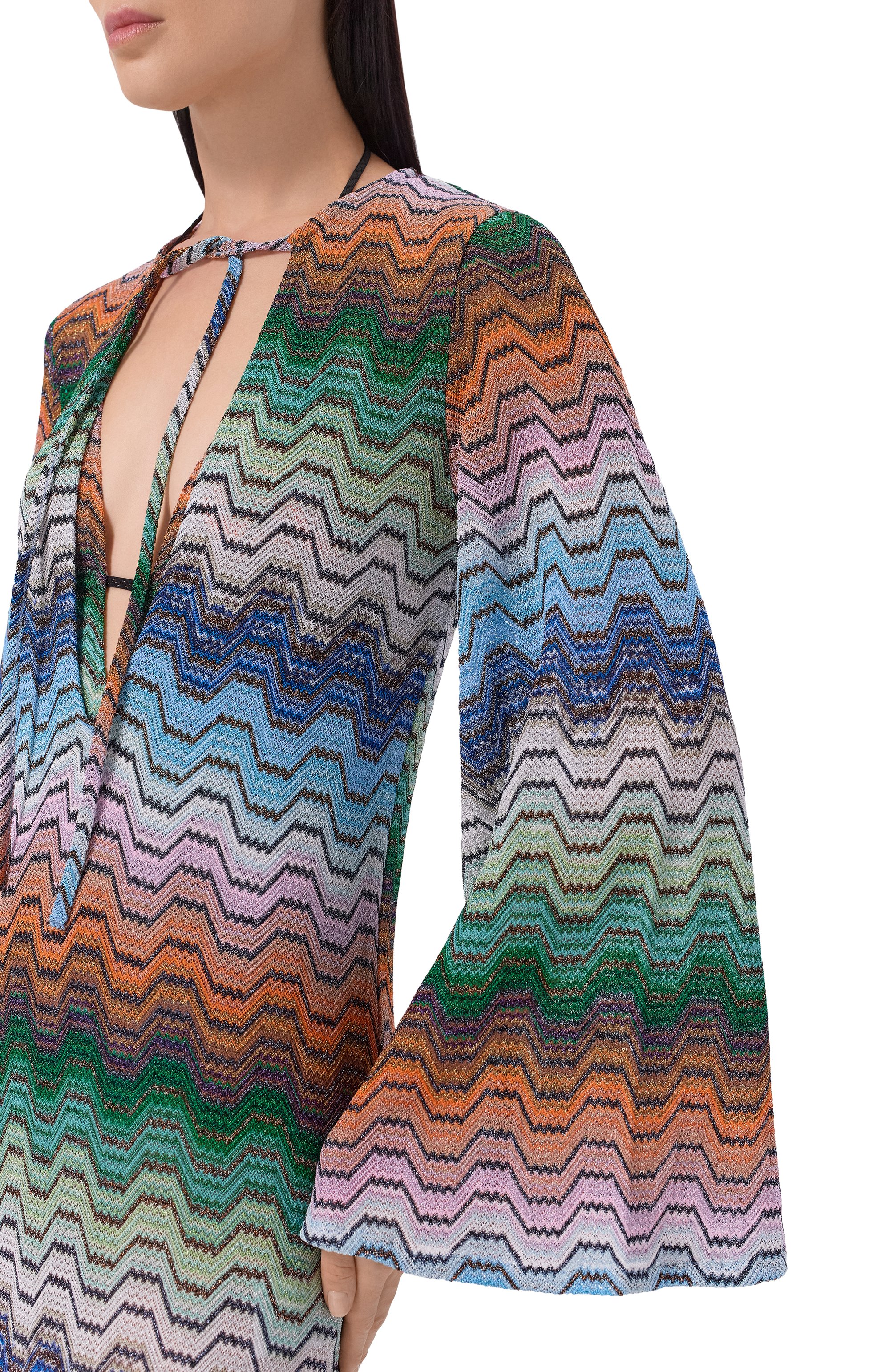 Платье из вискозы MISSONI разноцветного цвета по цене 156000 руб., арт. MC26SQ04/BR015D, фото 4 Платье из вискозы MISSONI, арт. MC26SQ04/BR015D, фото 4