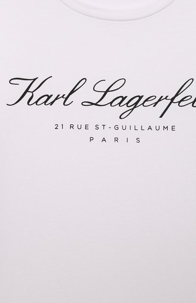 Хлопковая футболка KARL LAGERFELD KIDS, арт. Z30107, фото 3