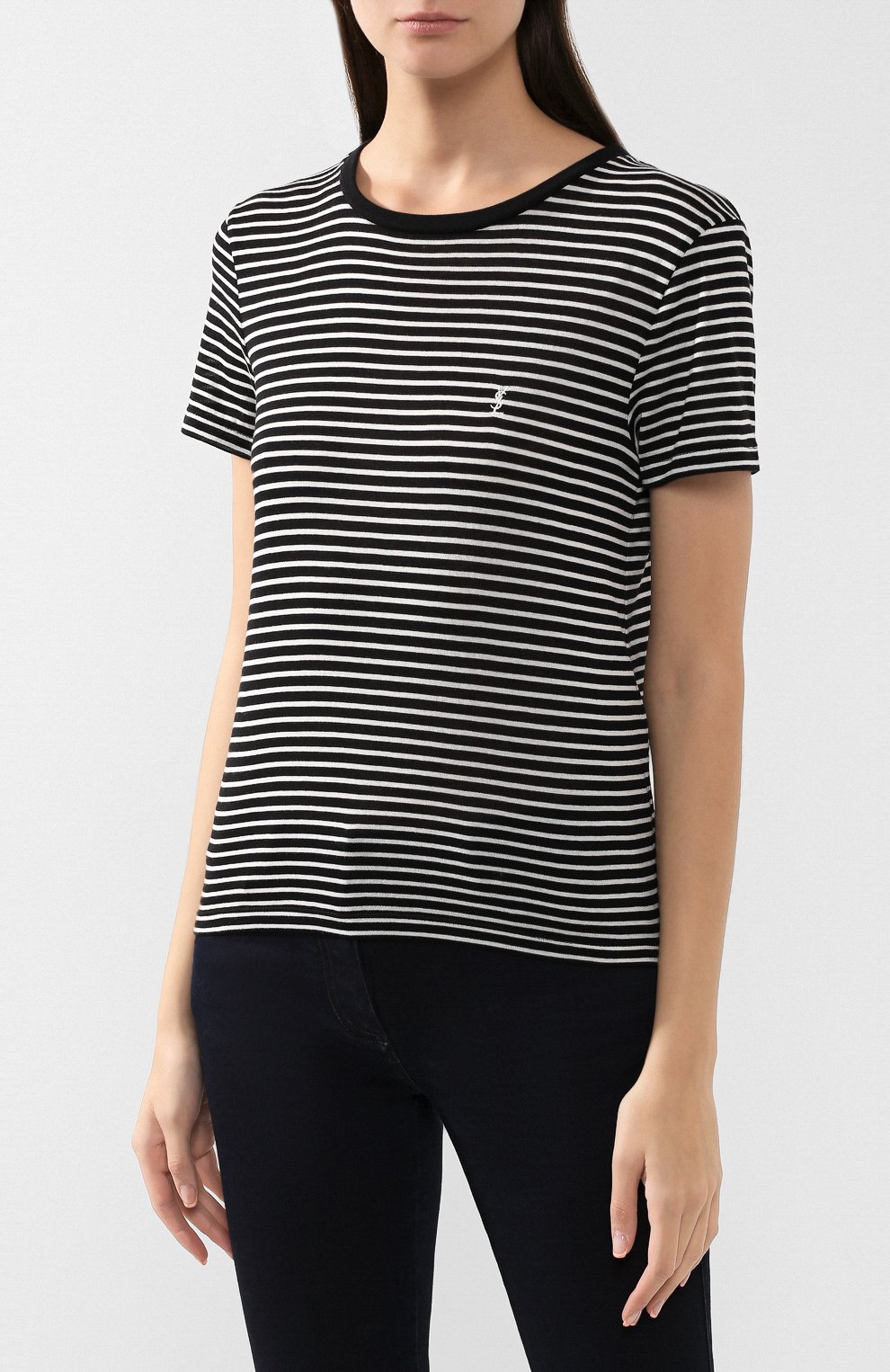 Хлопковая футболка SAINT LAURENT, арт. 590370/YBLS2, фото 3