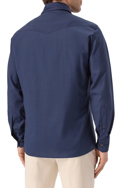 Шерстяная рубашка BRUNELLO CUCINELLI, арт. MM6704008, фото 4