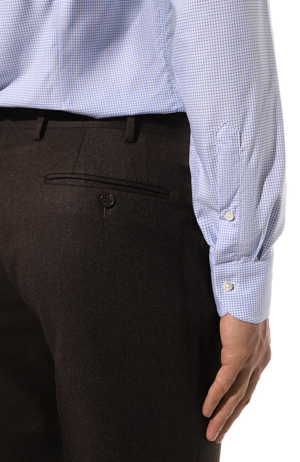 Хлопковая сорочка CANALI голубого цвета по цене 32100 руб., арт. NX18/GR01593, фото 6 Хлопковая сорочка CANALI, арт. NX18/GR01593, фото 6