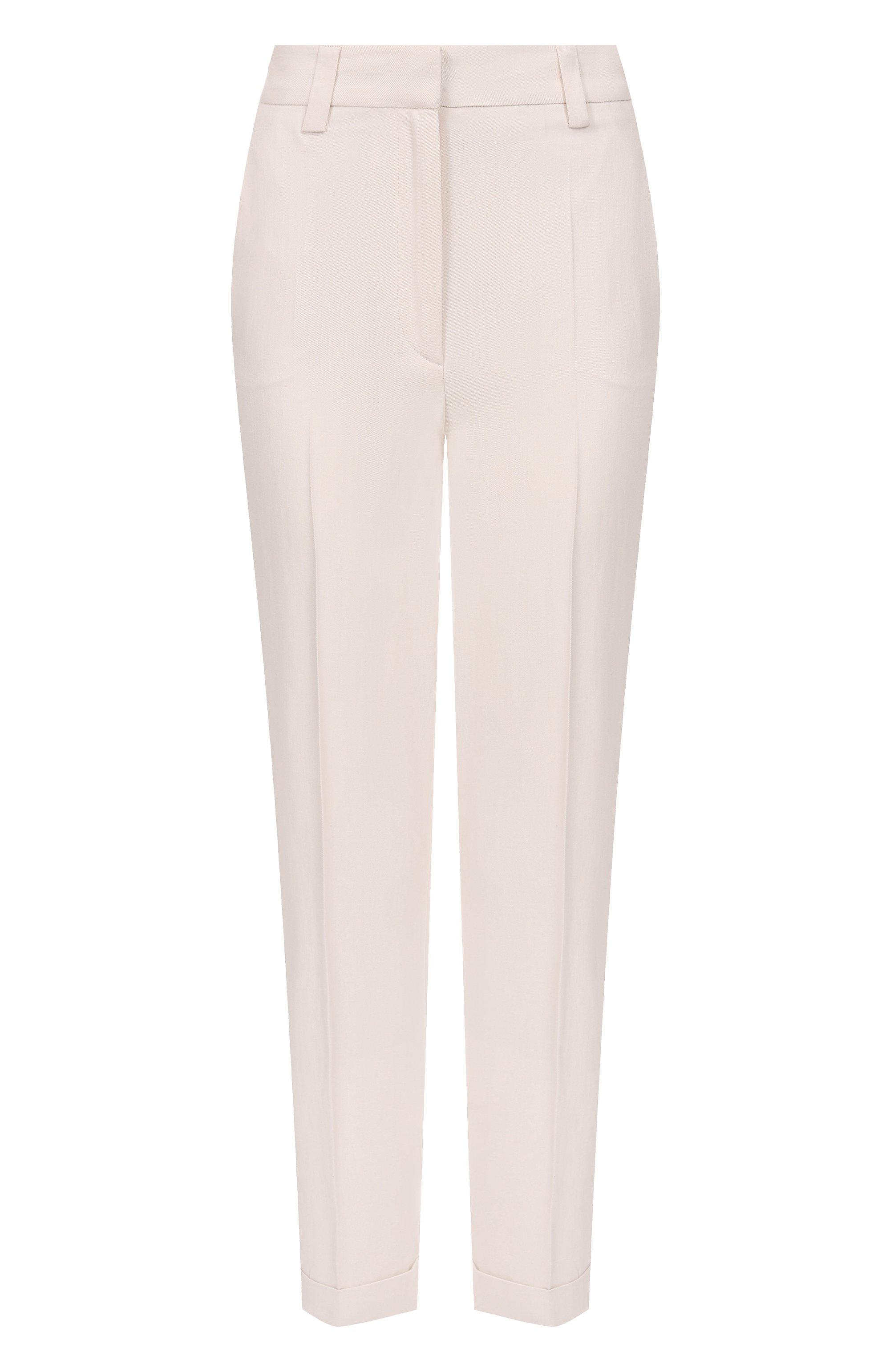 Брюки из вискозы и льна ANTONELLI FIRENZE кремового цвета по цене 59950 руб., арт. M8264N/973, фото 1 Брюки из вискозы и льна ANTONELLI FIRENZE, арт. M8264N/973, фото 1