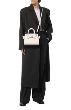Женская сумка carmen MICHAEL MICHAEL KORS белого цвета, арт. 35S2SNMS5L | Фото 7 (Размер: small; Ремень/цепочка: На ремешке; Сумки-технические: Сумки top-handle; Материал: Экокожа)