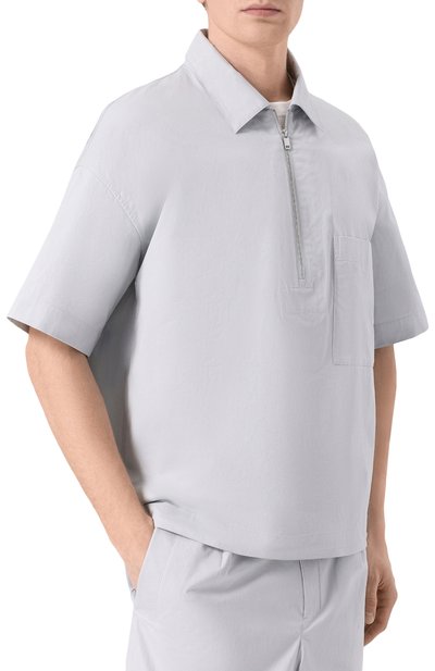 Хлопковая рубашка 12 STOREEZ светло-голубого цвета по цене 16000 руб., арт. 137293, фото 3 Хлопковая рубашка 12 STOREEZ, арт. 137293, фото 3