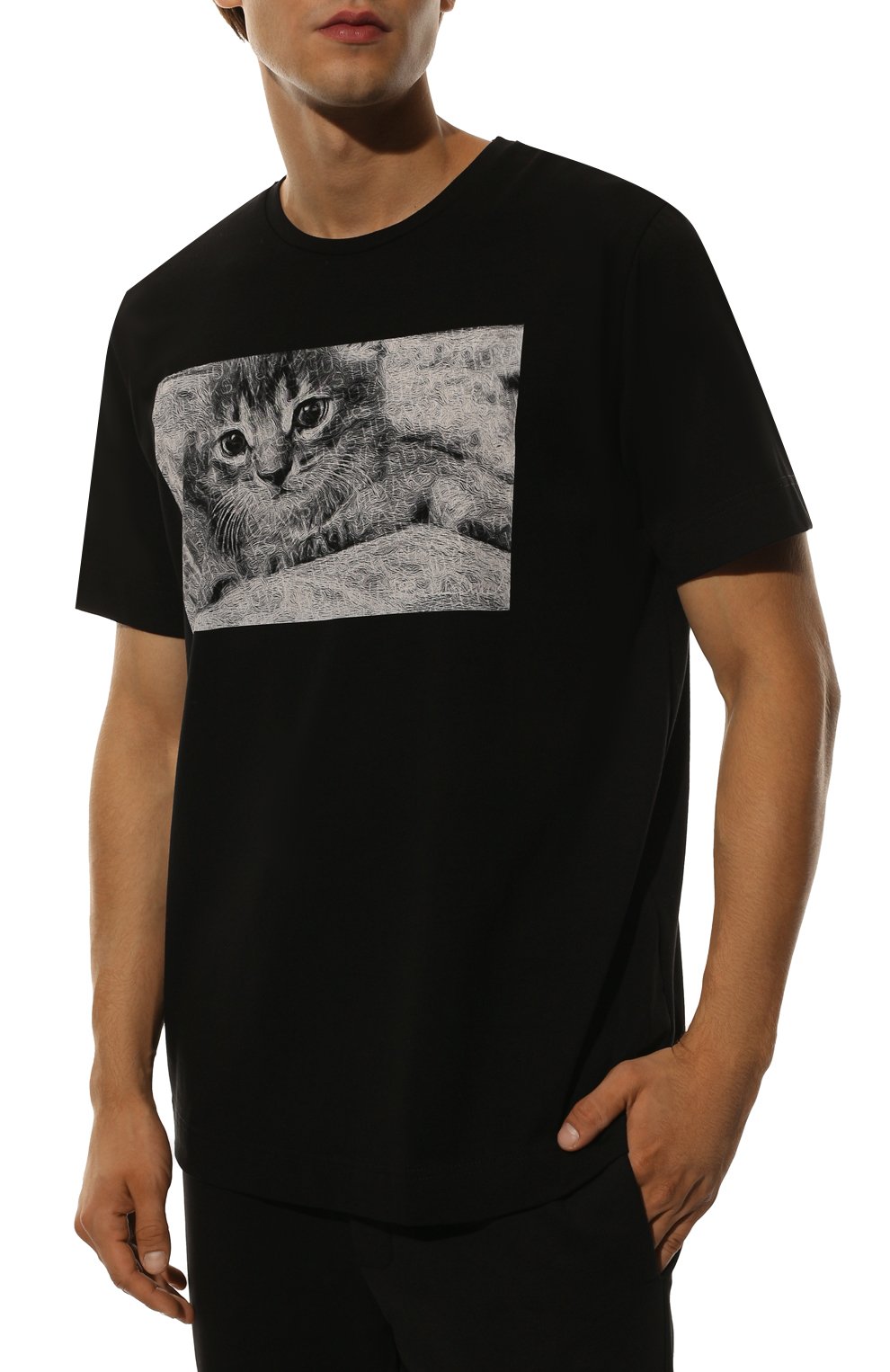 Хлопковая футболка D.SIMACHEV черного цвета по цене 23500 руб., арт. ХРМ05012201/00001-00015, фото 3 Хлопковая футболка D.SIMACHEV, арт. ХРМ05012201/00001-00015, фото 3