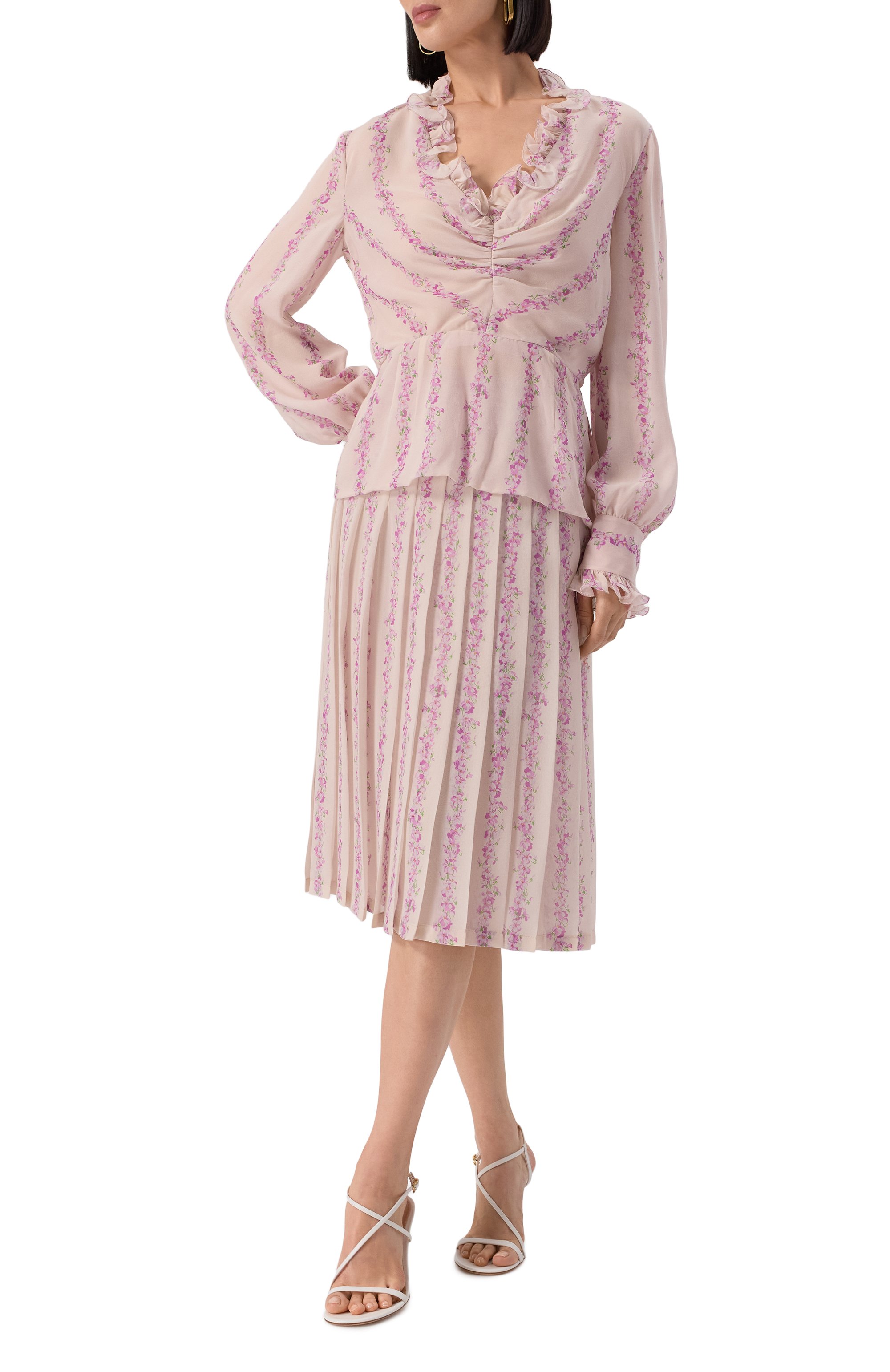 Плиссированная юбка VALENTINO, арт. 6B0RAD25/9AC, фото 2