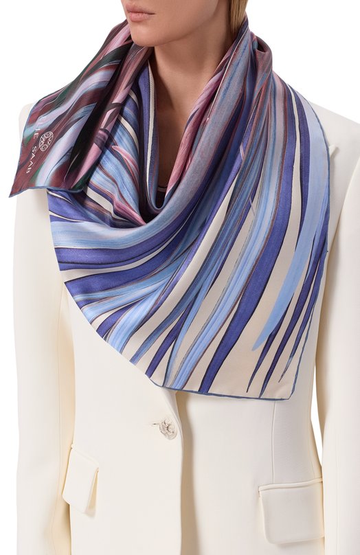 Шелковый платок Elie Saab 710009236 Фиолетовый  710009236 Фото 2