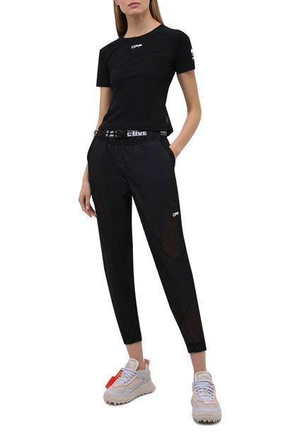 Джоггеры OFF-WHITE черного цвета по цене 42050 руб., арт. 0WVI011V21FAB001, фото 2 Джоггеры OFF-WHITE, арт. 0WVI011V21FAB001, фото 2
