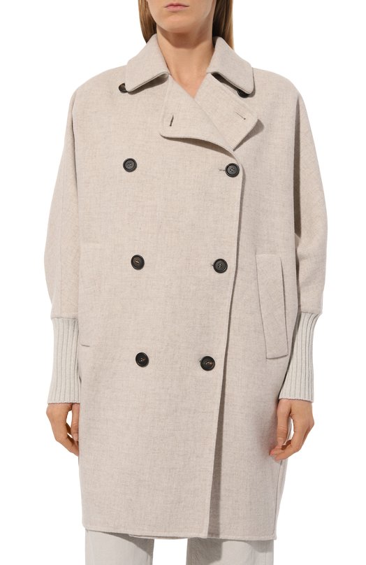 Кашемировое пальто Brunello Cucinelli MD5589813 Кремовый  MD5589813 Фото 3