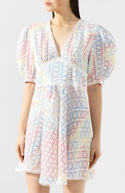 Льняное платье A MERE CO разноцветного цвета по цене 47350 руб., арт. AMC-R20-G1-3, фото 3 Льняное платье A MERE CO, арт. AMC-R20-G1-3, фото 3