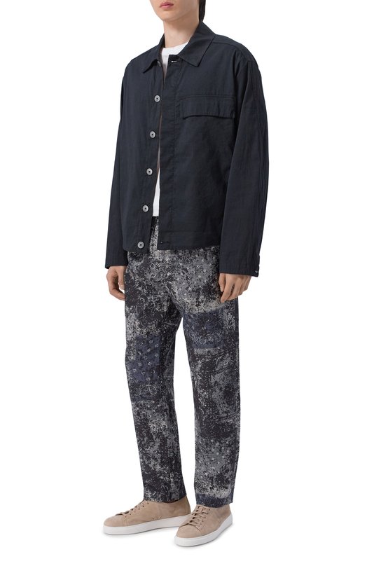 Брюки изо льна и хлопка White Sand 26SU66/294 Серый  26SU66/294 Фото 2