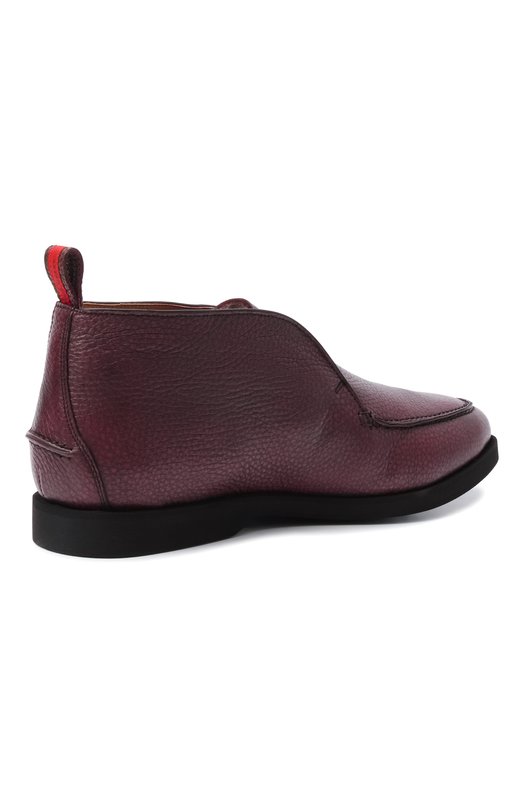 Кожаные ботинки Kiton USSA105N0012609 Бордовый  USSA105N0012609 Фото 5