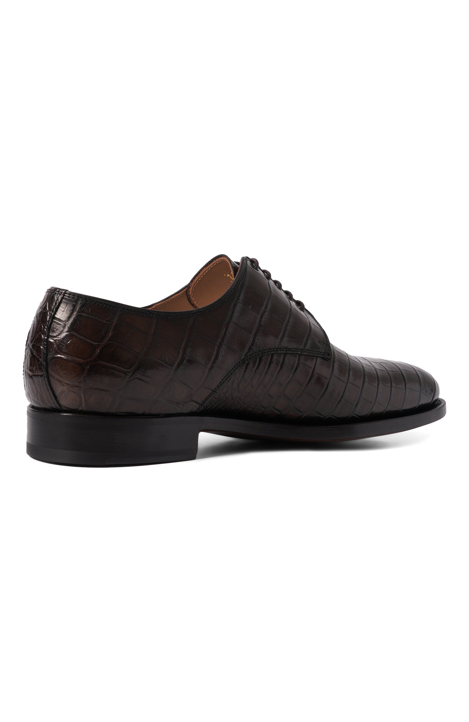 Дерби из кожи крокодила KITON, арт. USSA101N00102, фото 4