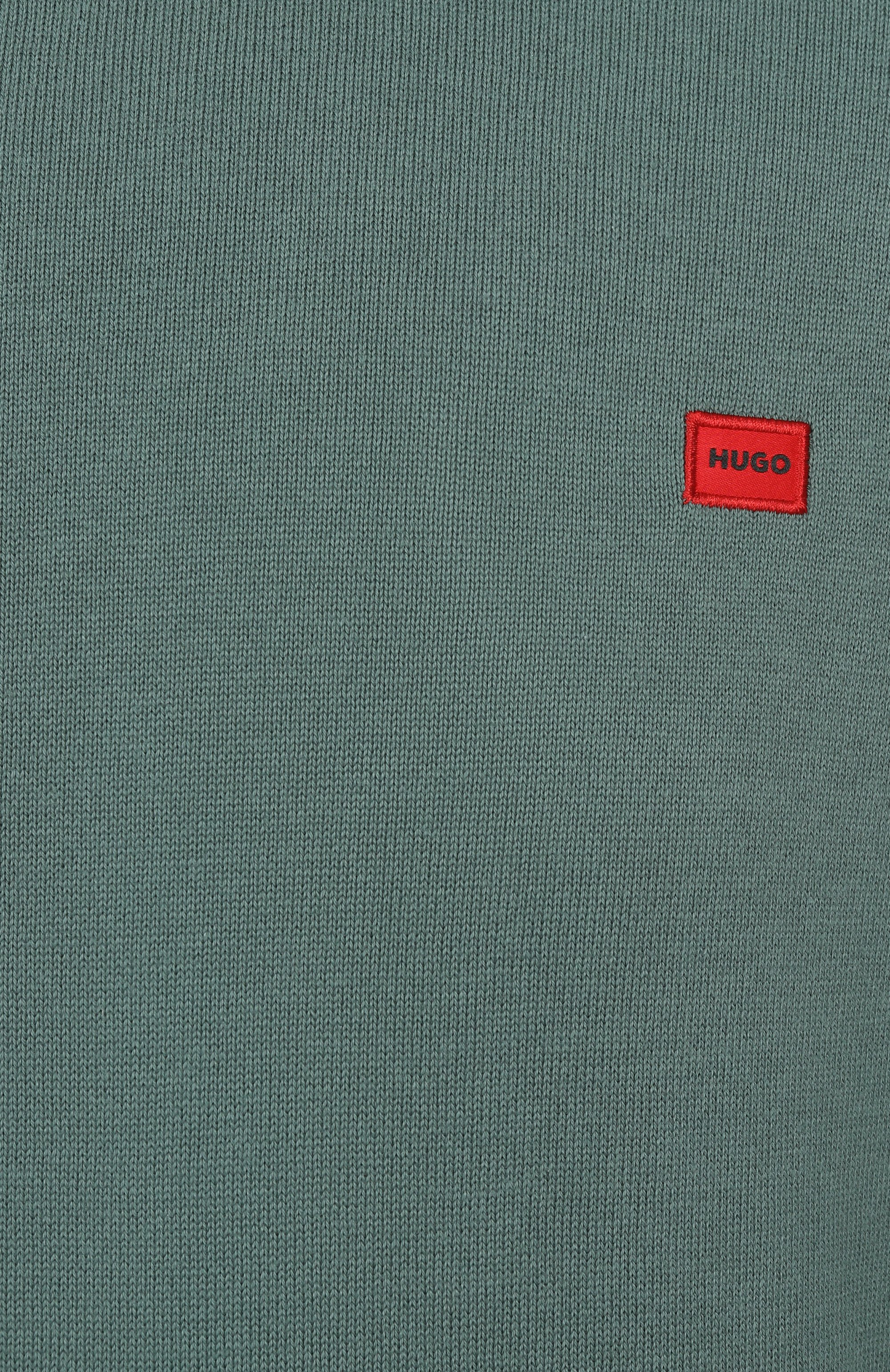 Хлопковый джемпер HUGO зеленого цвета по цене 13600 руб., арт. 50475083, фото 6 Хлопковый джемпер HUGO, арт. 50475083, фото 6
