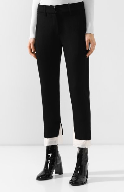 Брюки из смеси шерсти и хлопка ANN DEMEULEMEESTER черного цвета по цене 45350 руб., арт. 1902-1400-P-167-099, фото 3 Брюки из смеси шерсти и хлопка ANN DEMEULEMEESTER, арт. 1902-1400-P-167-099, фото 3