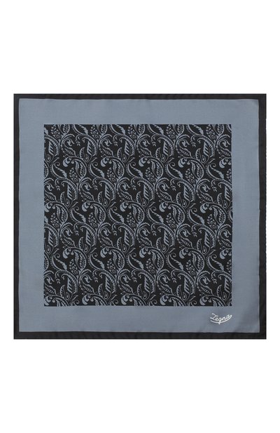 Шелковый платок ZEGNA серого цвета по цене 10650 руб., арт. Z8J04/39A, фото 3 Шелковый платок ZEGNA, арт. Z8J04/39A, фото 3