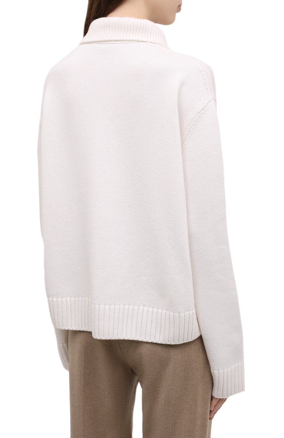 Кашемировое поло LORO PIANA кремового цвета по цене 224500 руб., арт. FAM0652, фото 4 Кашемировое поло LORO PIANA, арт. FAM0652, фото 4