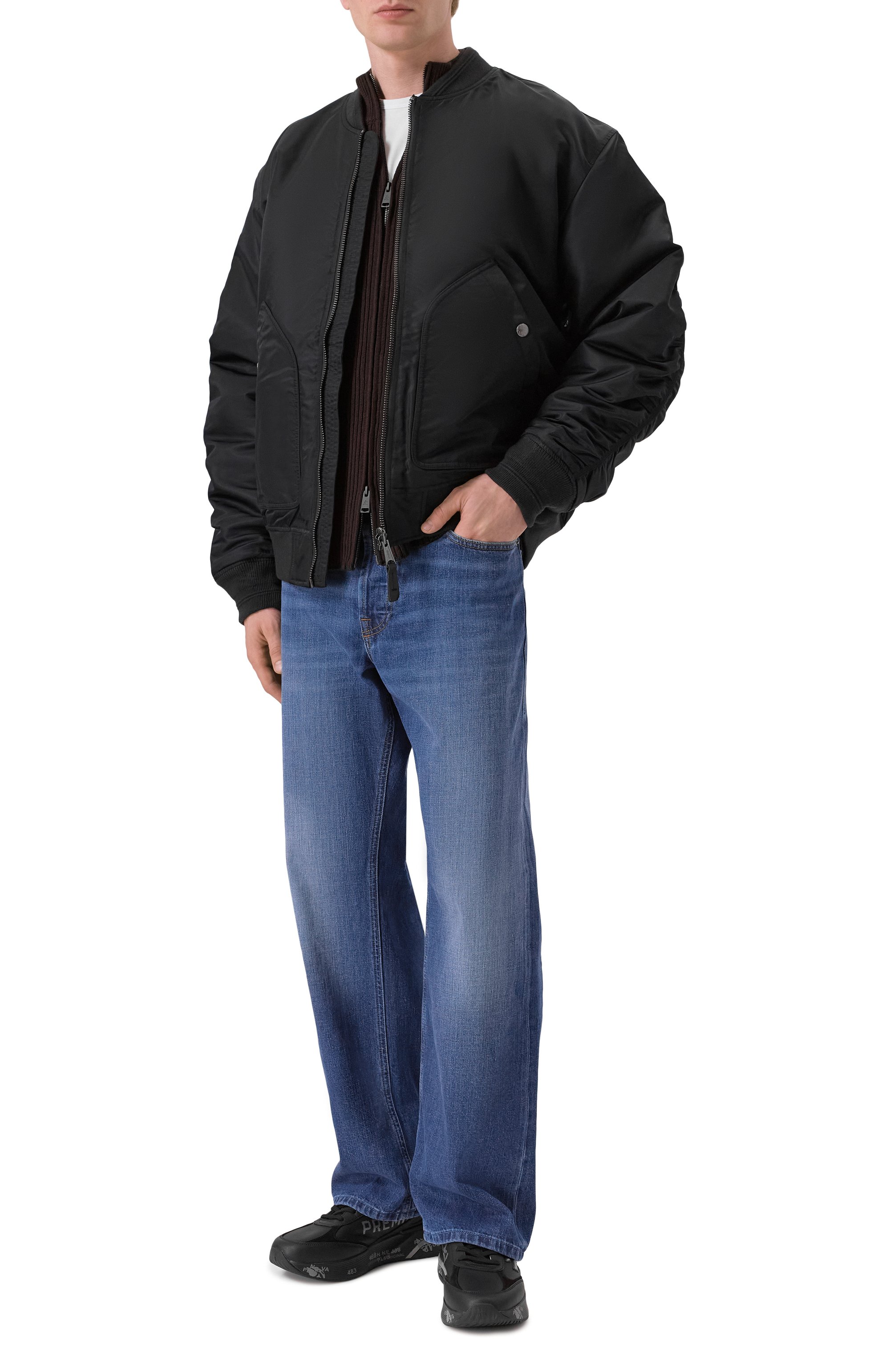 Кожаные кроссовки moerun PREMIATA черного цвета по цене 38450 руб., арт. M0ERUN/VAR 7919, фото 2 Кожаные кроссовки moerun PREMIATA, арт. M0ERUN/VAR 7919, фото 2