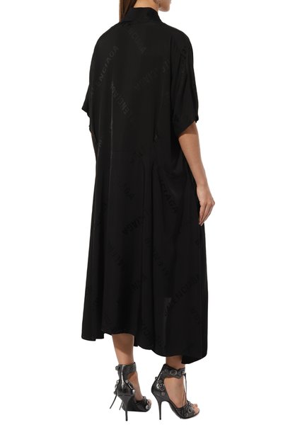 Платье из вискозы BALENCIAGA черного цвета по цене 329500 руб., арт. 725717/T0013, фото 4 Платье из вискозы BALENCIAGA, арт. 725717/T0013, фото 4