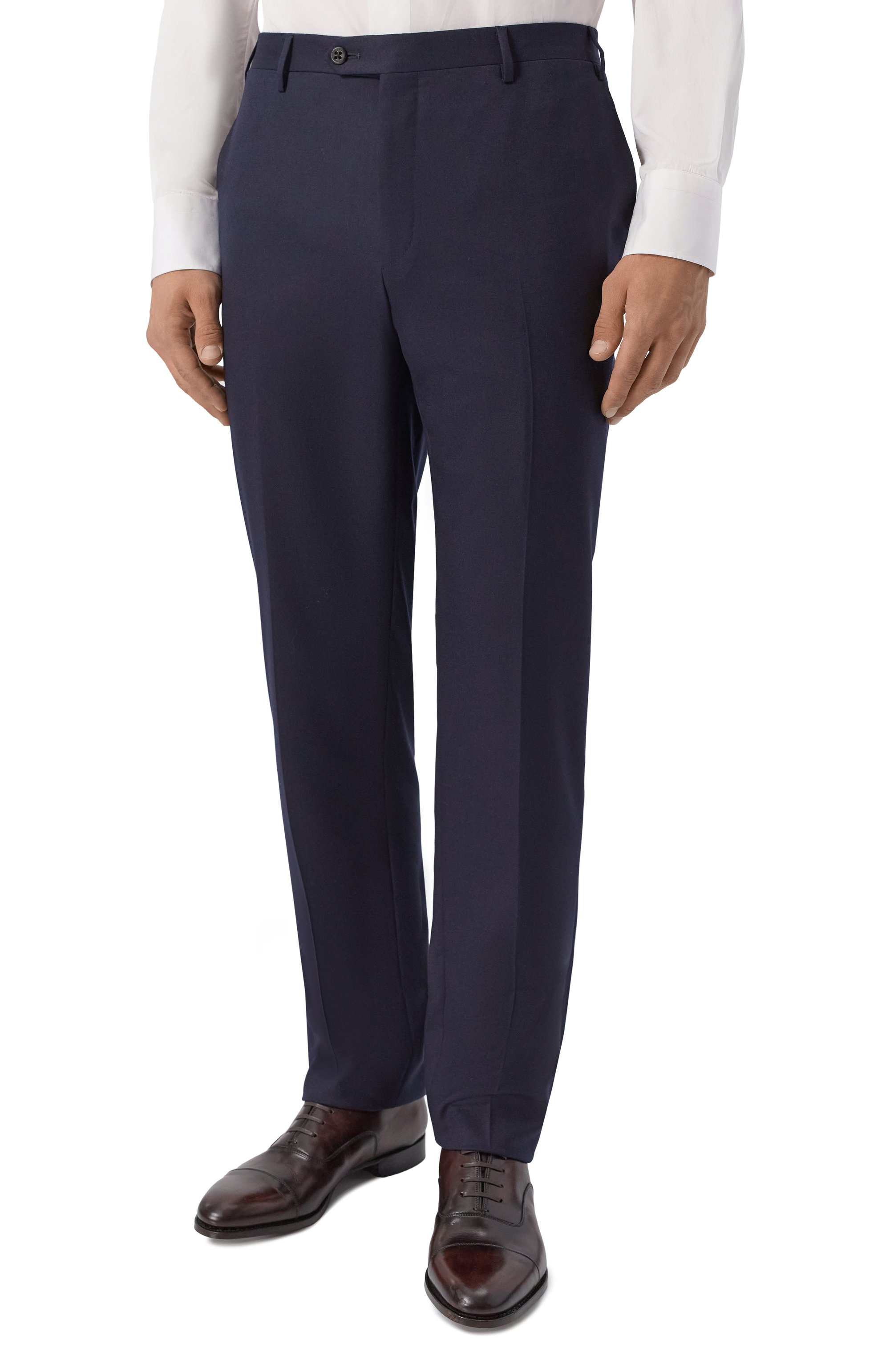 Шерстяные брюки CORNELIANI темно-синего цвета по цене 56450 руб., арт. 285B01/2A18111, фото 3 Шерстяные брюки CORNELIANI, арт. 285B01/2A18111, фото 3