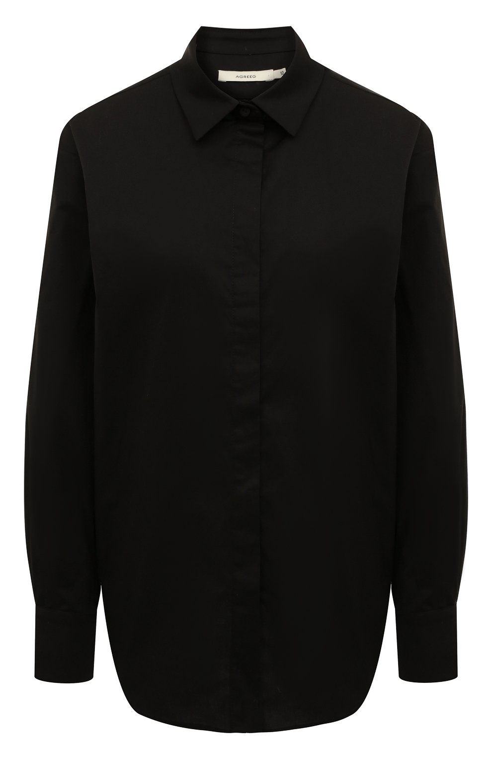 Хлопковая рубашка AGREEG черного цвета по цене 37000 руб., арт. 12030878, фото 1 Хлопковая рубашка AGREEG, арт. 12030878, фото 1
