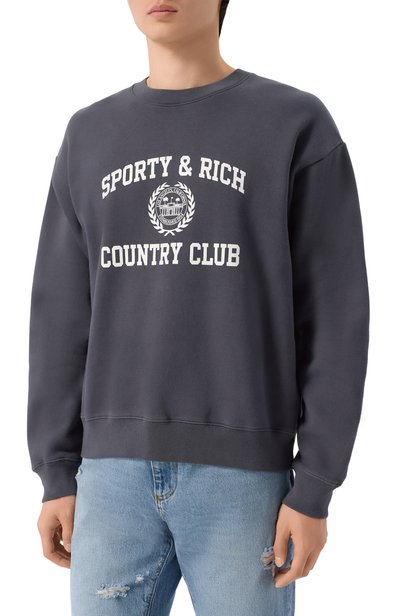 Хлопковый свитшот SPORTY AND RICH, арт. ST098711218GY25, фото 3