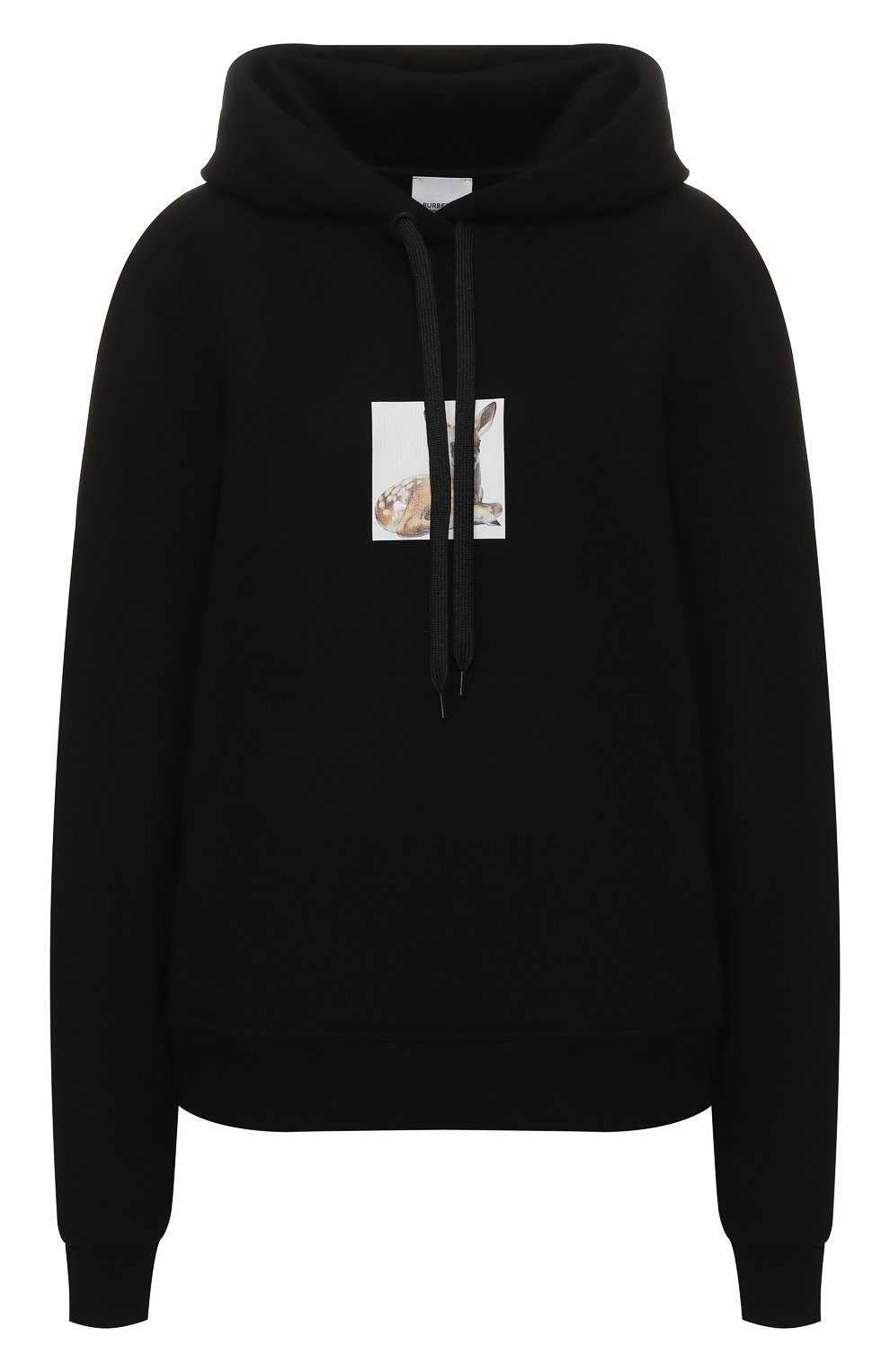 Хлопковое худи BURBERRY черного цвета по цене 96550 руб., арт. 8024655, фото 1 Хлопковое худи BURBERRY, арт. 8024655, фото 1