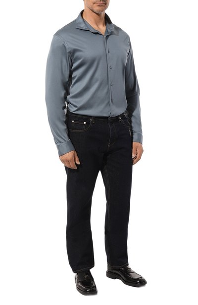 Хлопковая рубашка VAN LAACK голубого цвета по цене 29950 руб., арт. PER-LSF/180031/3XL, фото 2 Хлопковая рубашка VAN LAACK, арт. PER-LSF/180031/3XL, фото 2